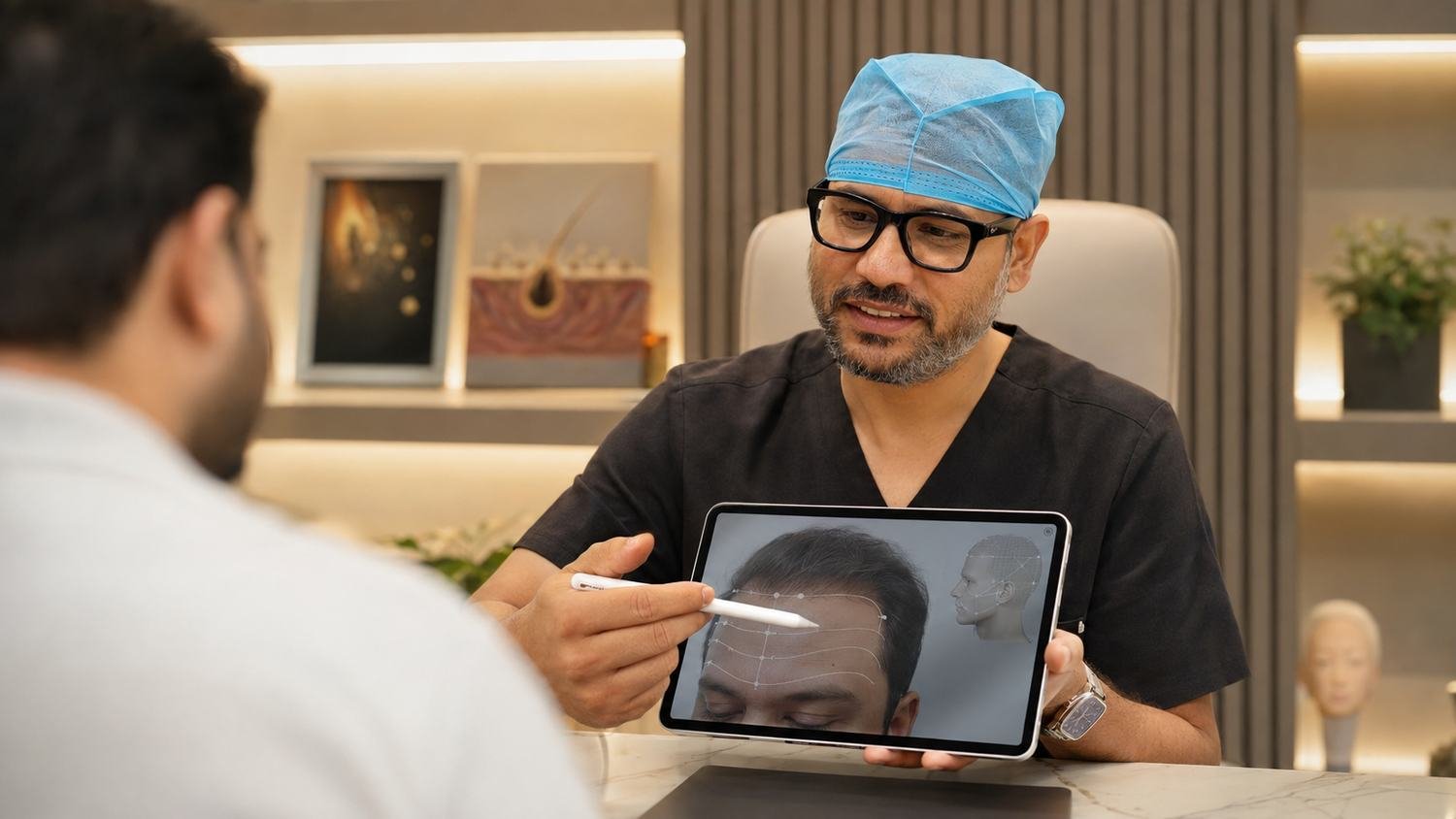 Book a hair transplant consultation with Dr Gaurav Solanki at Cult Aesthetics Gurgaon